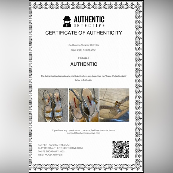 Prada Silver Glitter Cork Wedge Sandal, Sz 40 - Picture 16 of 16